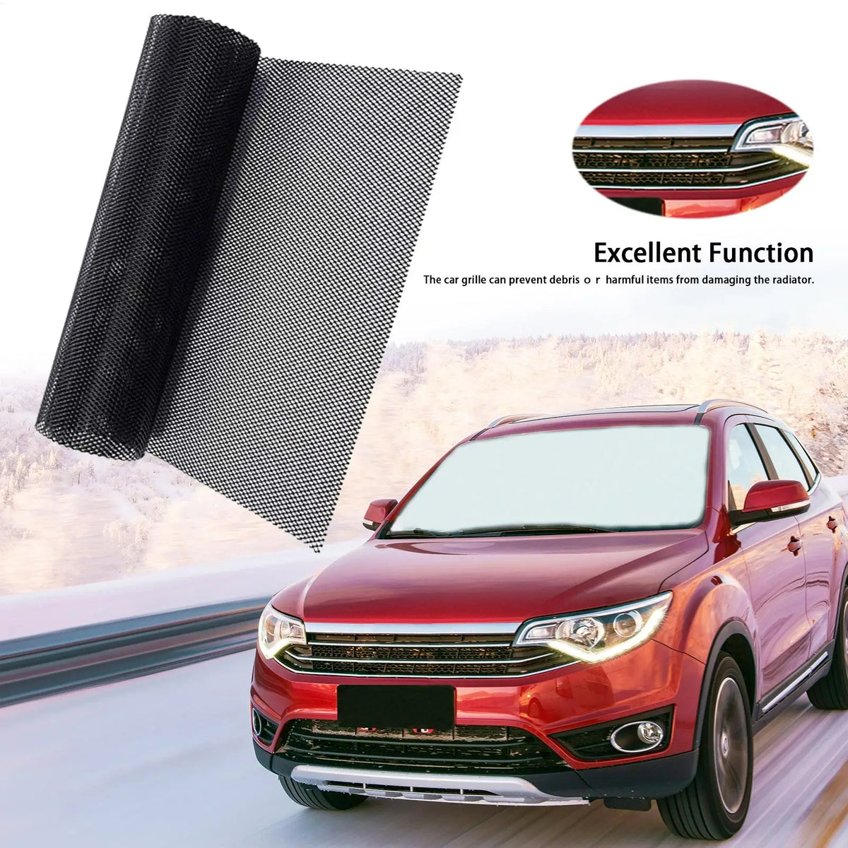Universal Aluminum Mesh Car Radiator Grille Front Bumper Modified