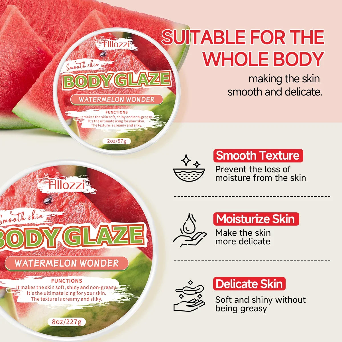 Watermelon Body Glaze Cream – Moisturize, Brighten & Smooth