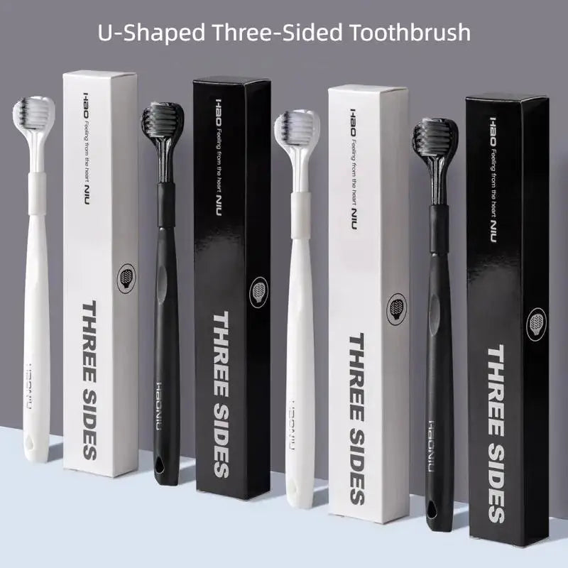 U-Shaped 3-Sided Toothbrush | Soft Bristles 360° Clean