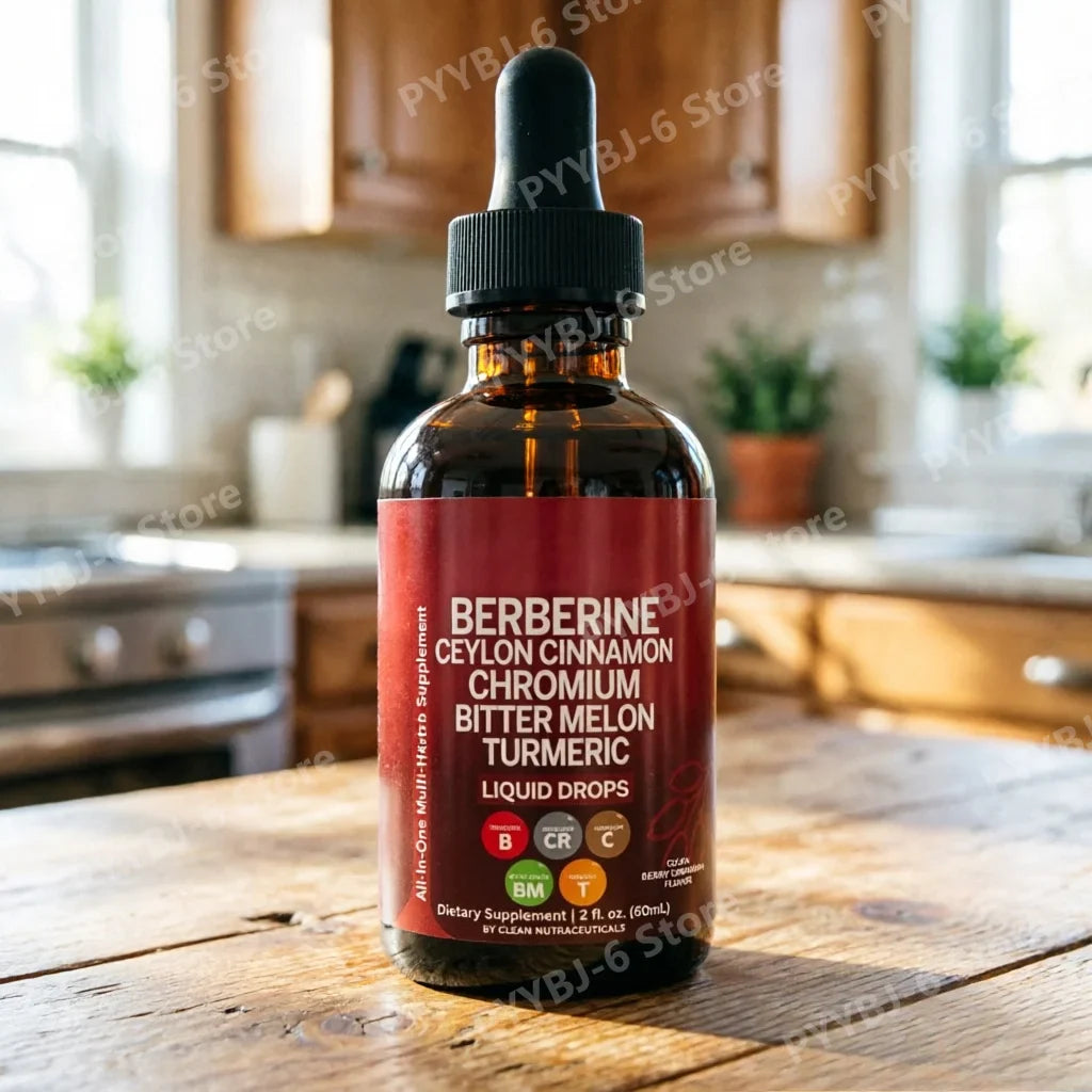 Berberine Chromium Turmeric Ginseng Liquid Drops 60ml