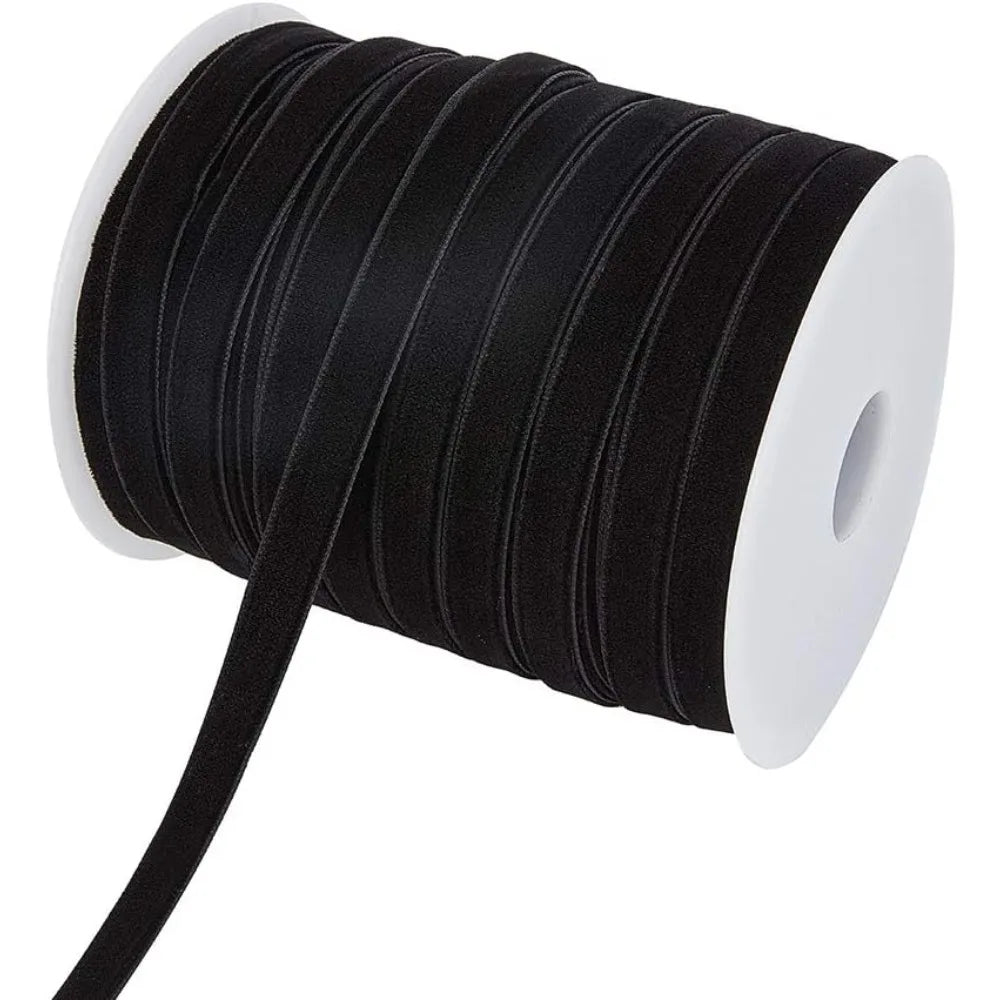 Black Velvet Ribbon 3/8 Inch Single Face 50 Yards – Craft Ribbon