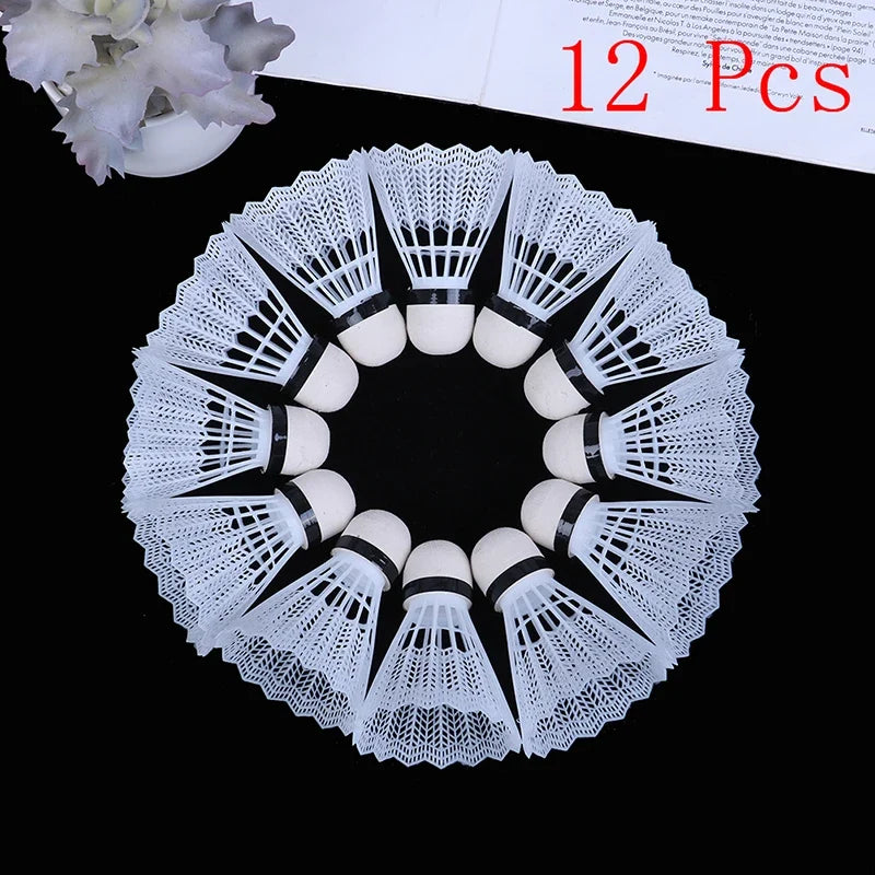 Plastic Badminton Shuttlecocks 12 Pack – Durable Training Birdies