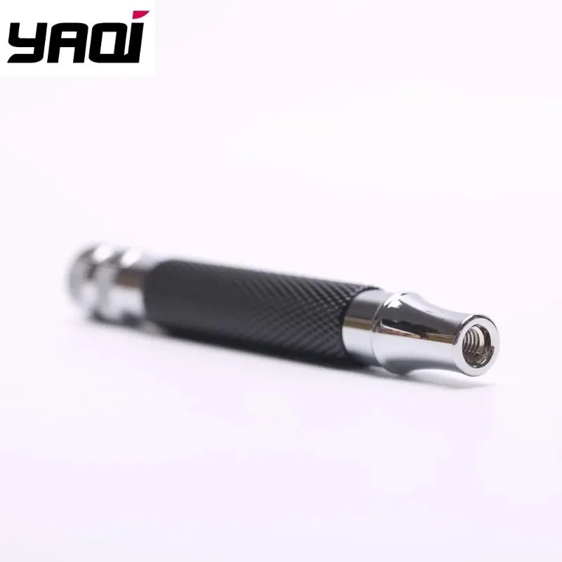 2026 Yaqi Men's Black Chrome Brass Safety Razor Handle Length Classic