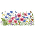 Watercolor Wildflower Butterfly Decal | Botanical Wall Sticker