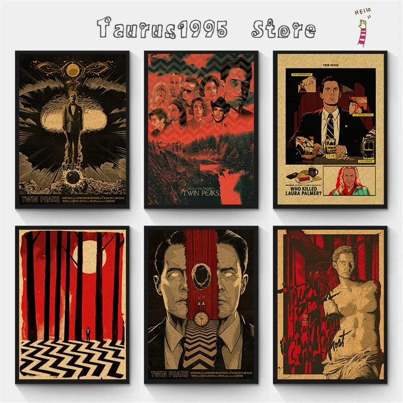 Vintage Horror Movie Kraft Paper Poster | Classic TV Wall Art