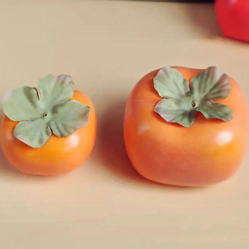 Mini Artificial Foam Persimmon – Realistic Fake Fruit Decor