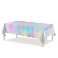 Iridescent Holographic Party Tablecloth 137x274cm | Waterproof