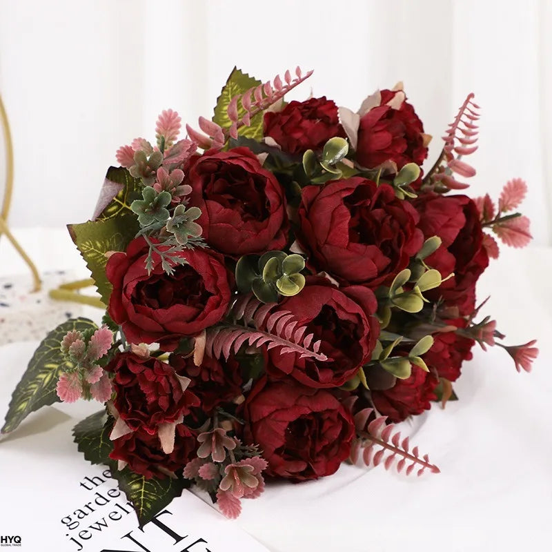 Fleurs Artificielles Pivoine Ronghua D Coration Maison Mariage