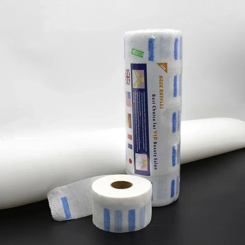 100-Piece Disposable Barber Neck Strips Roll | Salon Neck Paper