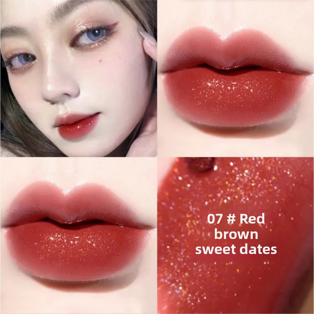 TEAYASON 10-Color Velvet Matte Lip Gloss Set – Waterproof