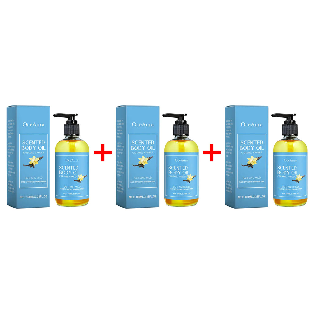 OceAura Caramel Vanilla Body Oil – Deep Moisturizing Skin Oil