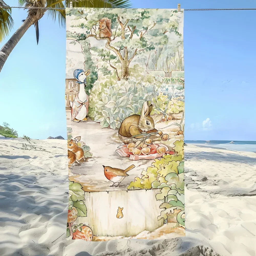 Peter Rabbit Quick-Dry Beach Towel | Cartoon Sports Towel