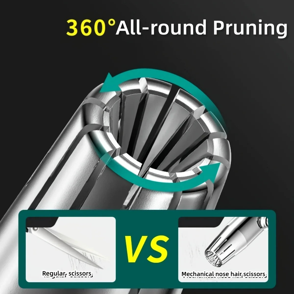 Manual Nose Hair Trimmer Men Women Stainless Steel Waterproof No