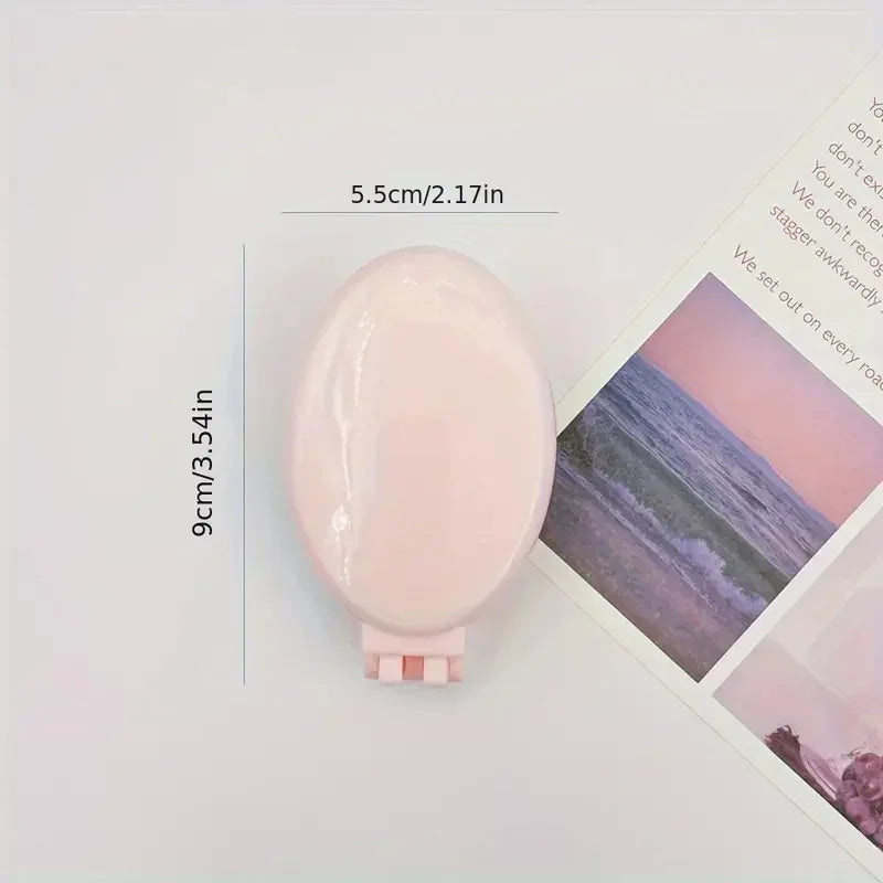 Portable Folding Hair Comb with Mirror | Travel Gift