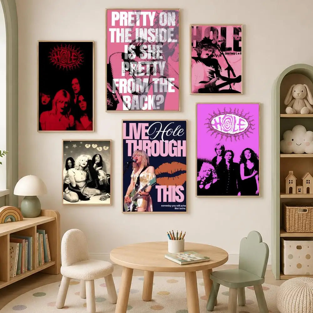 Band H-Hole Self-Stick HD PVC Wall Art Poster – Waterproof Decor