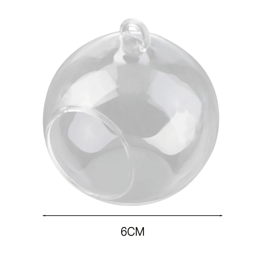 Clear Glass Fillable Bauble Ball Vase | Plant Pot & Home Décor