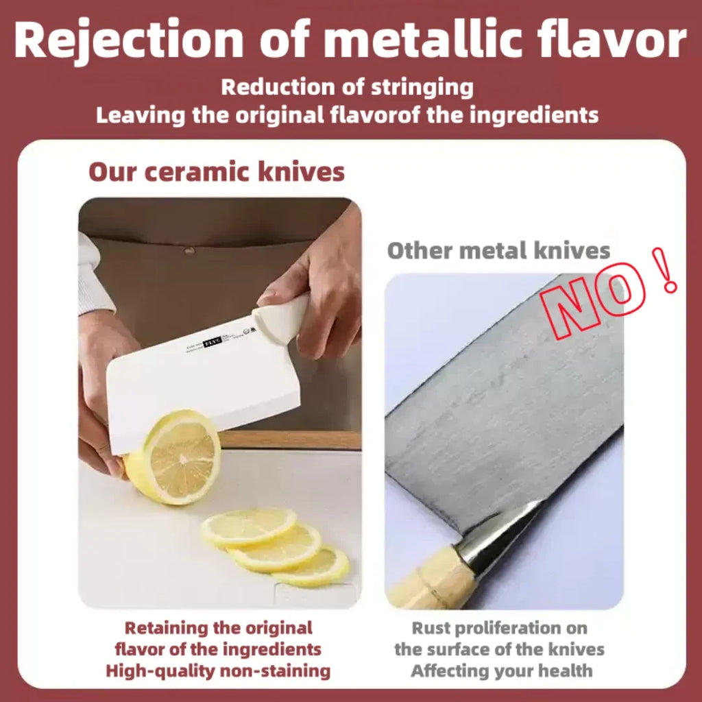 PLYS Ceramic Kitchen Knife – Chef, Cleaver & Fillet Blade