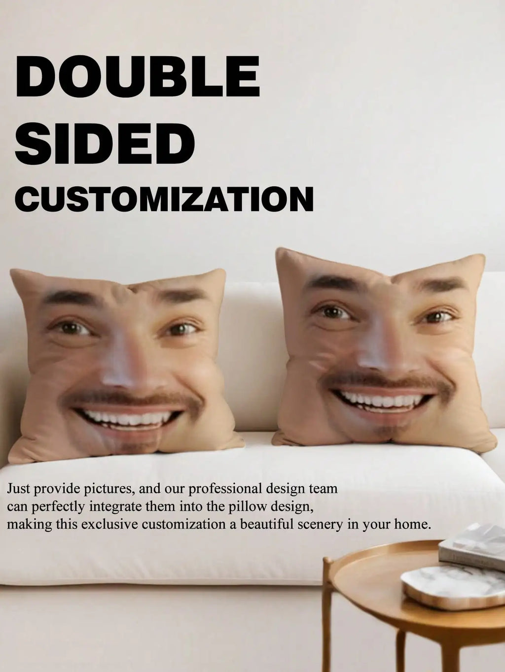 Custom Face Square Pillow | Personalized Photo Gift