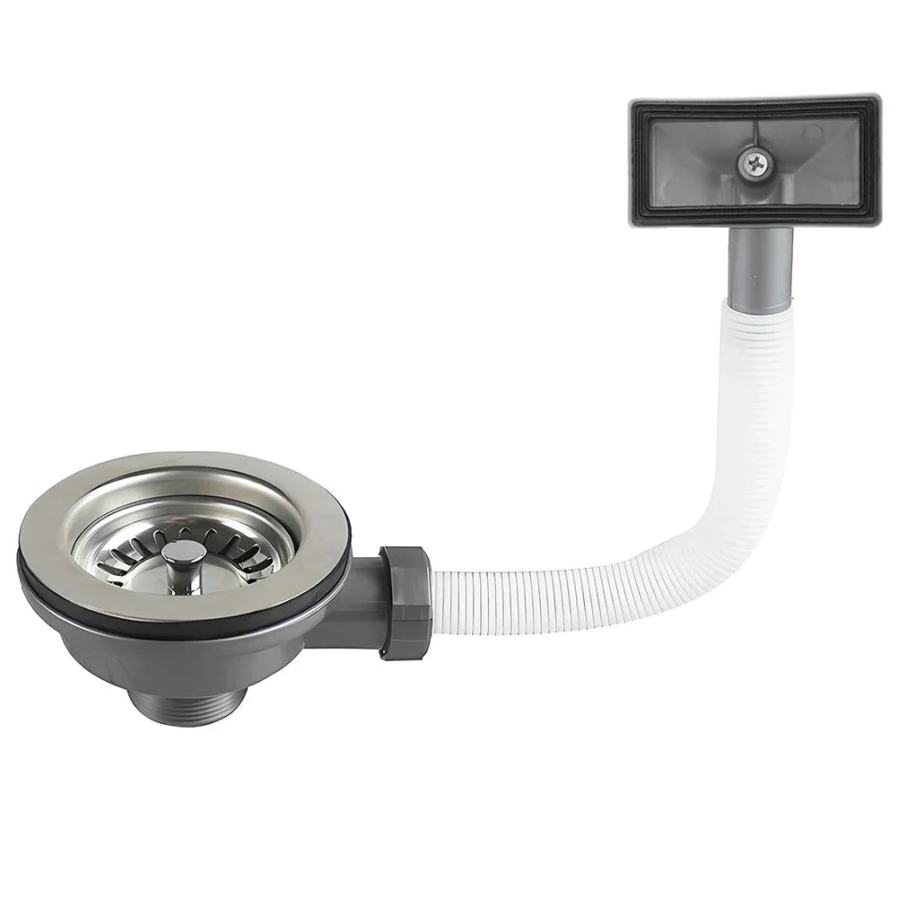 Stainless Steel Sink Drain Strainer Basket & Overflow – 114mm