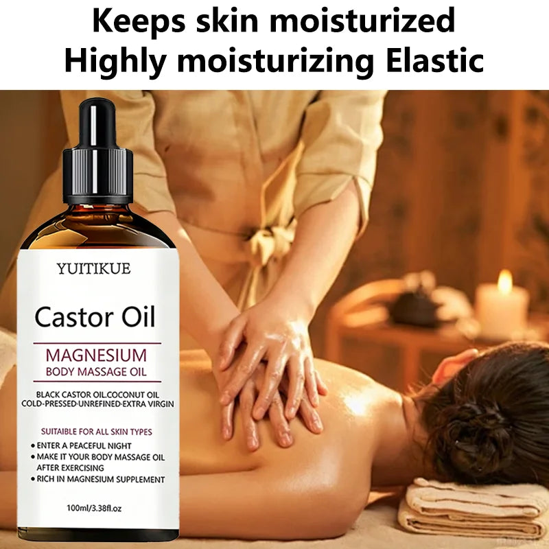 YUITIKUE Castor Oil Magnesium Body Massage Oil 100ml