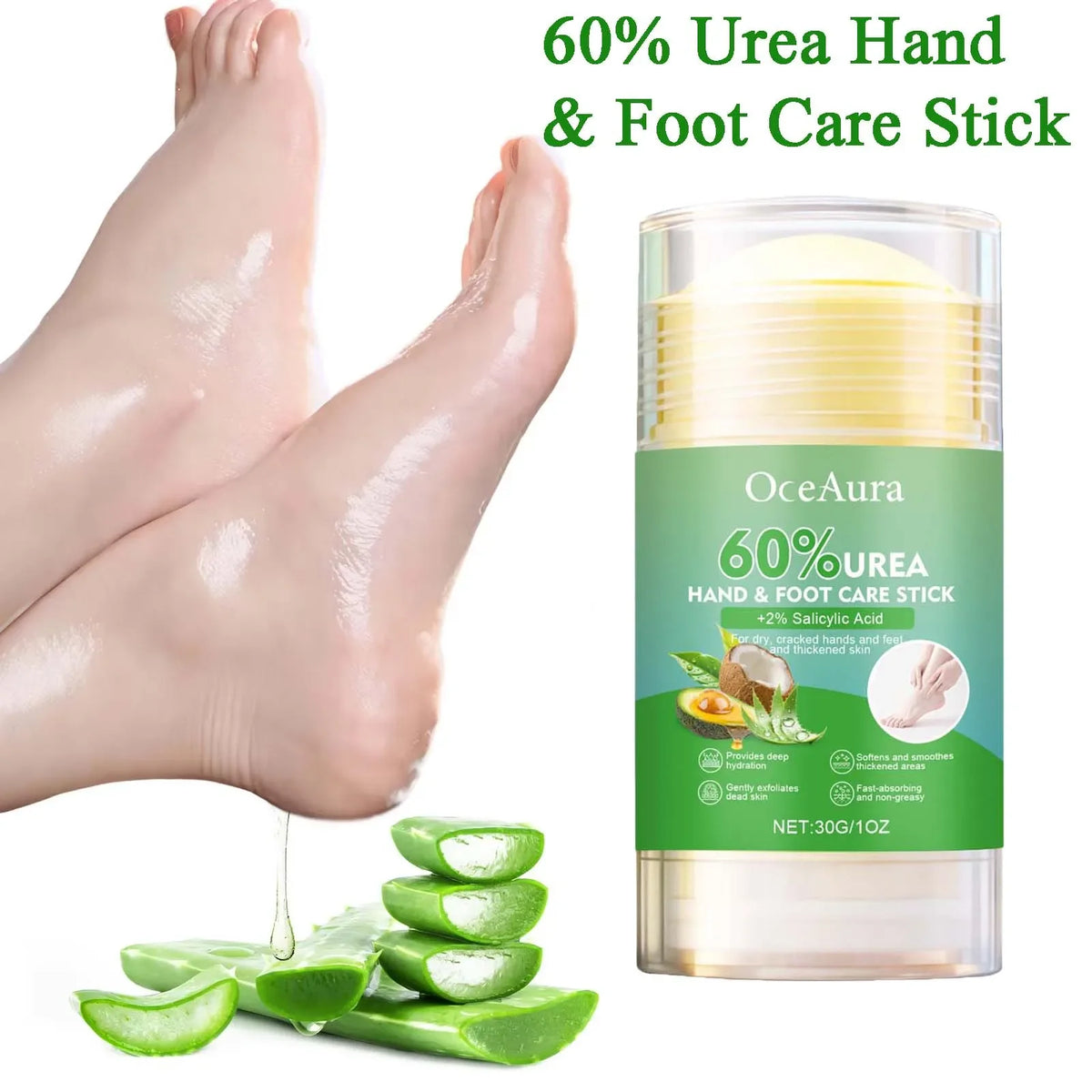 OceAura 60% Urea Foot & Hand Repair Stick | Cracked Heel Balm