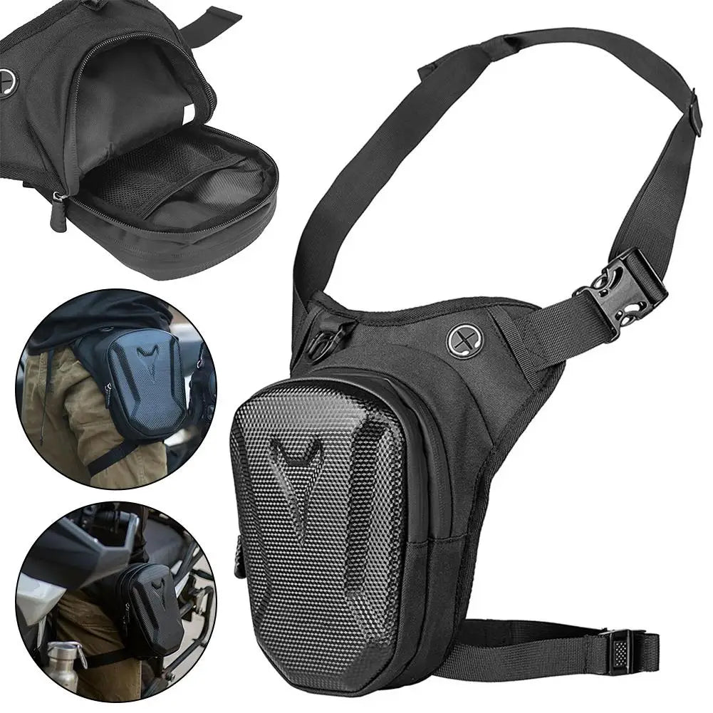 Waterproof Motorcycle Leg Bag | EVA Hard Shell Thigh Waist Pack