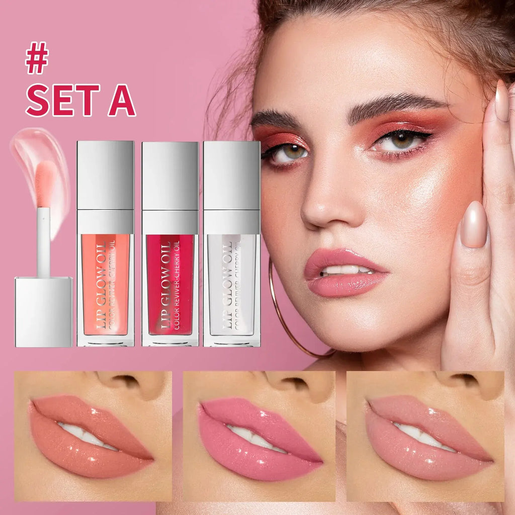 Hello Kiss Crystal Jelly Lip Oil Set – Tinted Plumping Gloss