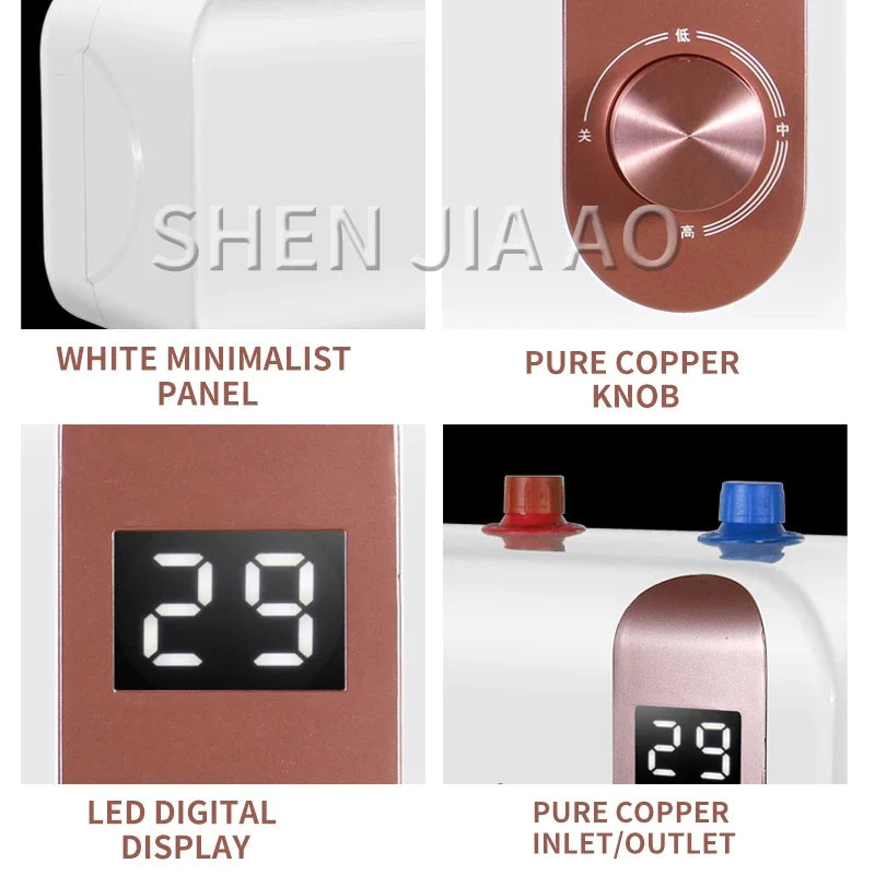 8L Electric Storage Water Heater 1500W Wall Mounted 220V