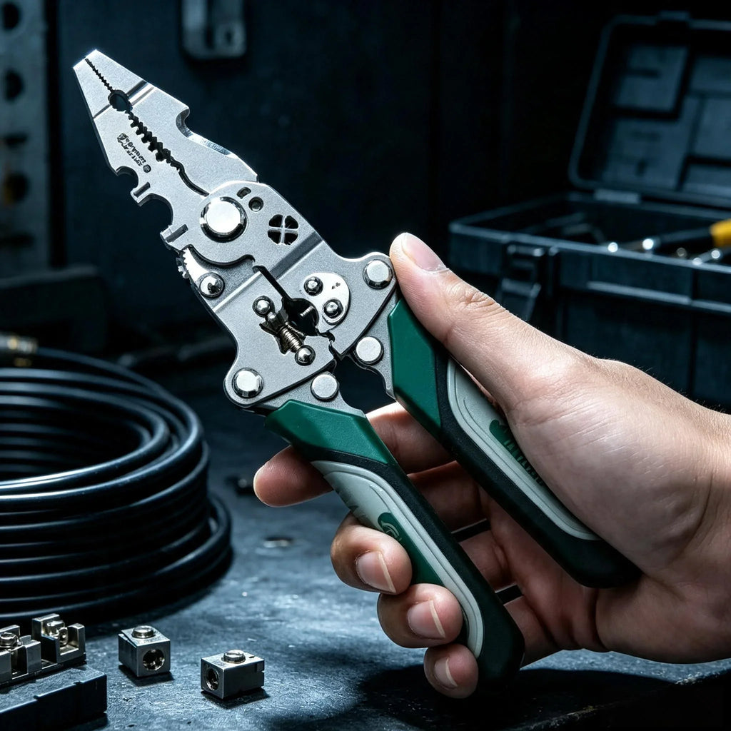 18-in-1 Foldable Wire Stripping & Crimping Pliers Tool
