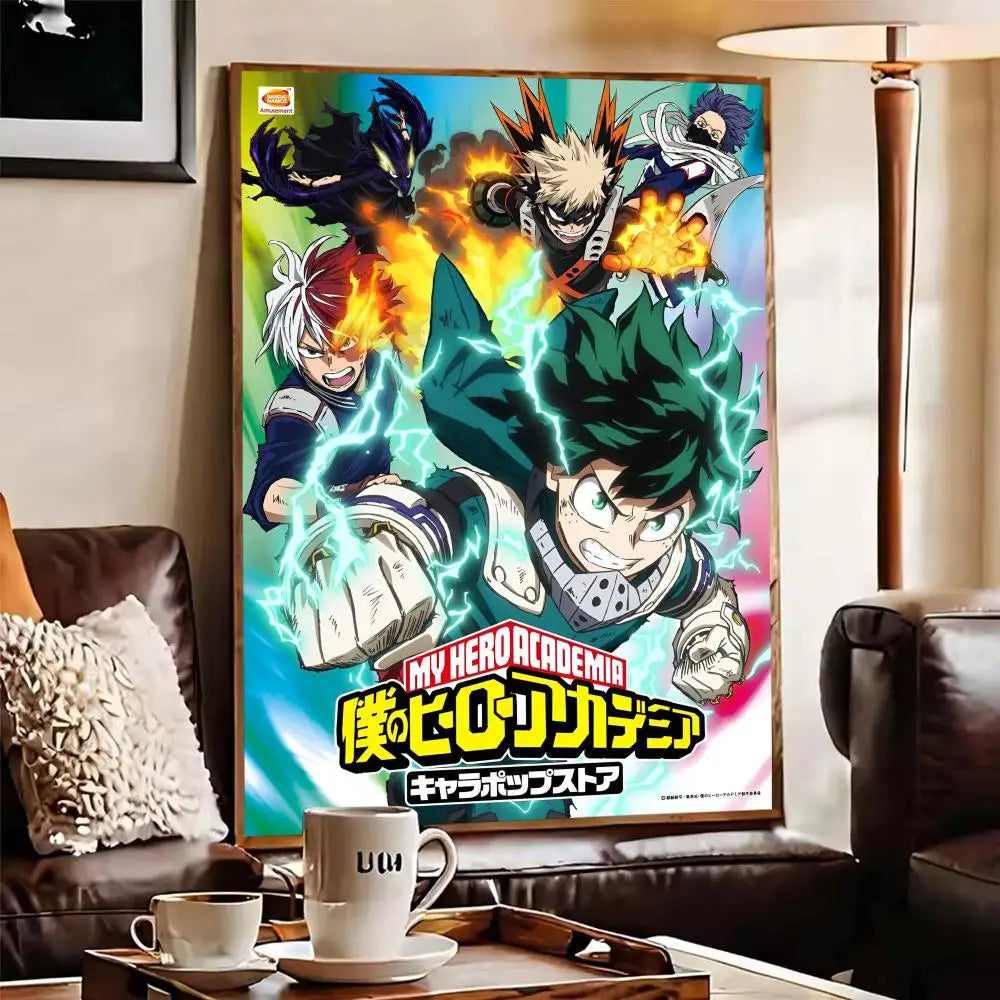 My Hero Academia Anime Canvas Wall Art – Unframed Poster
