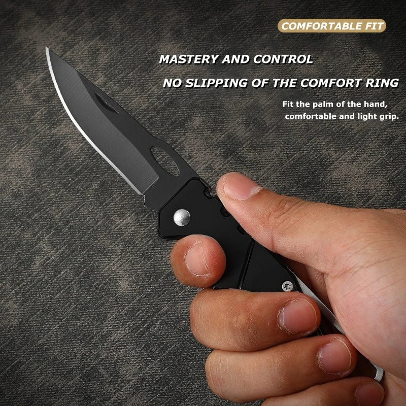 PLYS EDC Folding Pocket Knife – Carbon Steel Blade, All-Steel