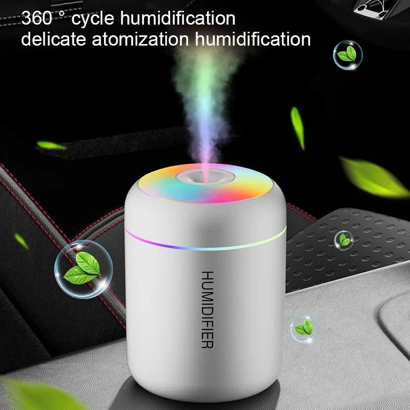 HOMEFISH Mini USB Cool Mist Humidifier & Aroma Diffuser LED