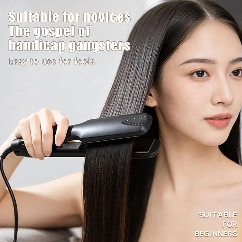 2-in-1 Ceramic Hair Straightener & Curling Iron | Fast Heat-Up