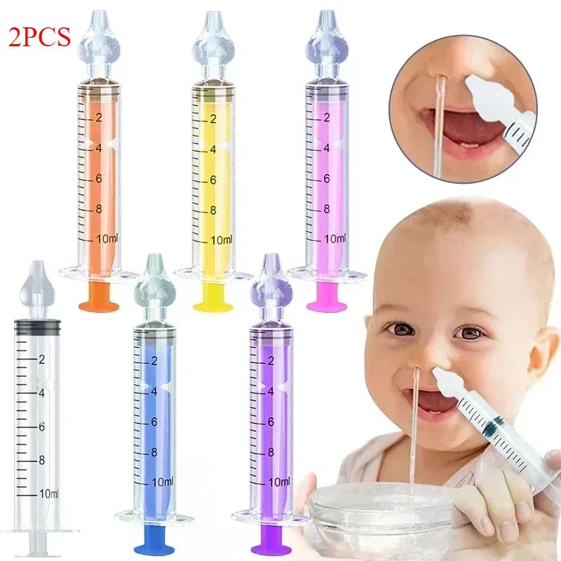 Baby Nasal Aspirator Syringe – Soft Silicone Nose Cleaner 10ml