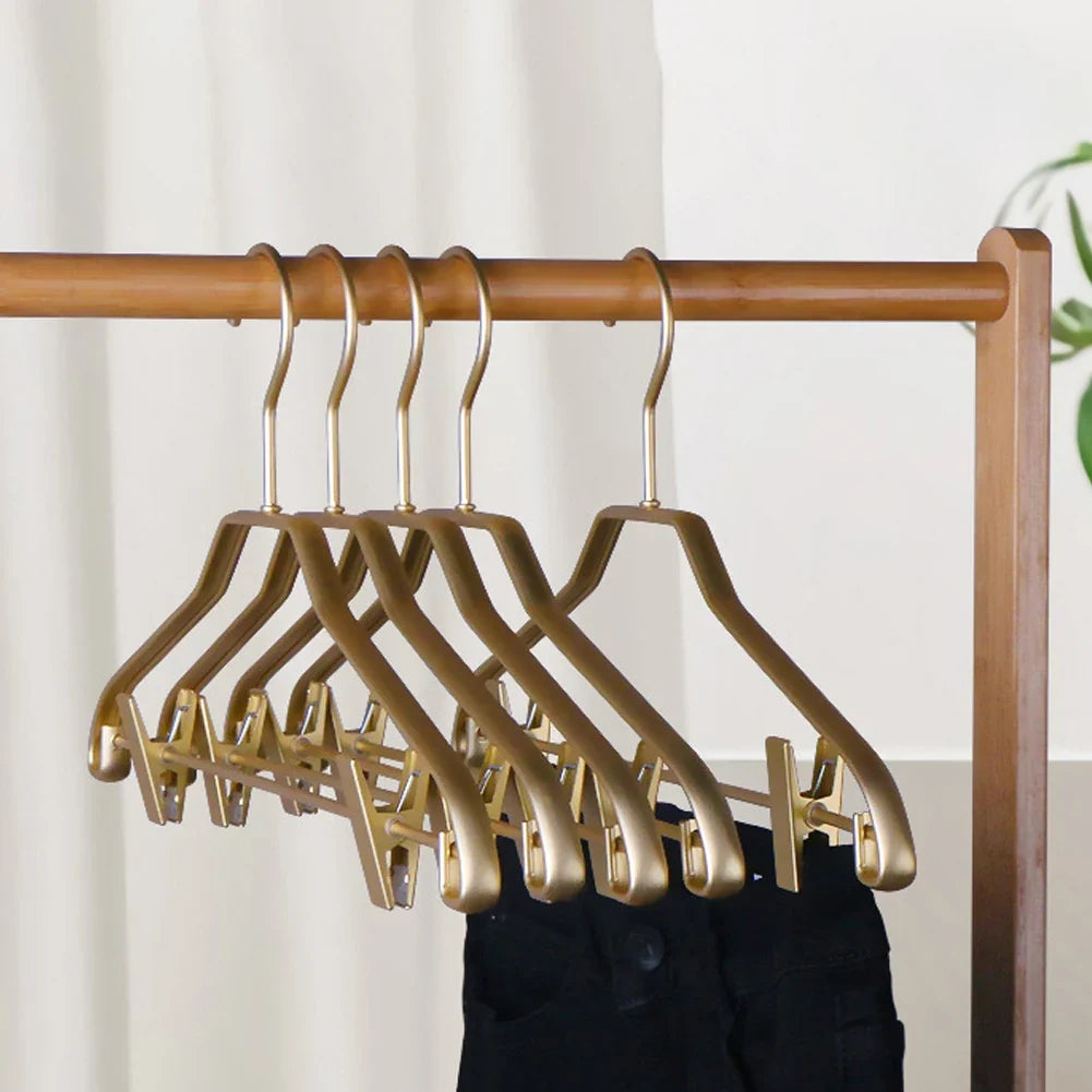 5-Pack Aluminum Alloy Coat Hangers | Heavy-Duty Clothes Rack