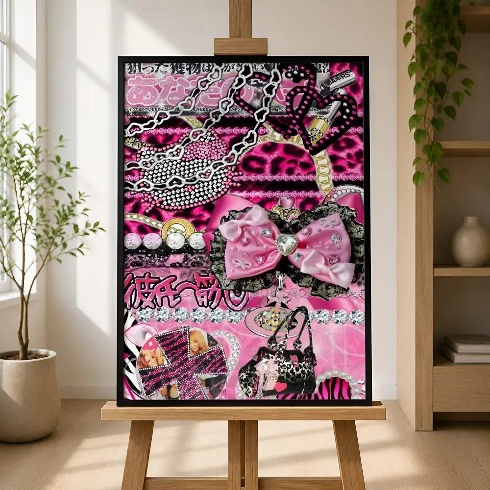 Cool Gyaru Peel-and-Stick PVC Wall Poster – HD Modern Art