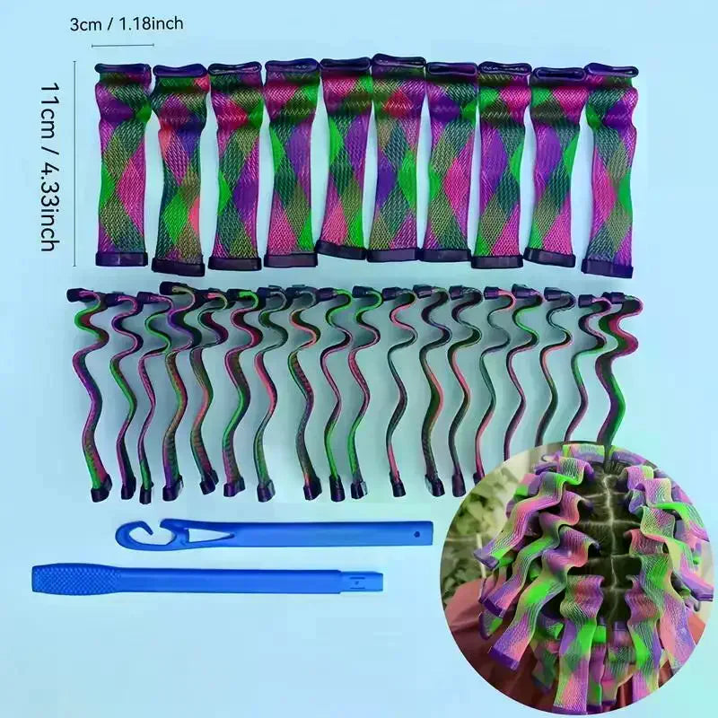 Heatless Water Wave Hair Curler Set 18/28 Pcs – No-Heat Styling