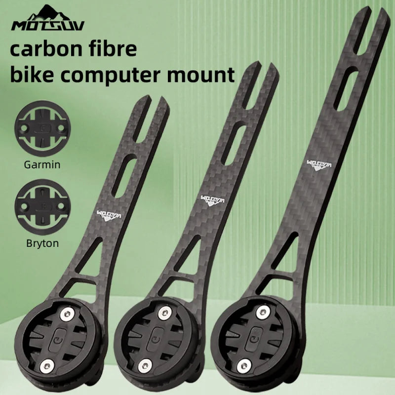 Carbon Fiber Bike Computer Mount Integrated Bracket for Garmin