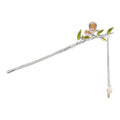 Green Bamboo Cat-Eye Tassel Hairpin | Hanfu Hair Stick