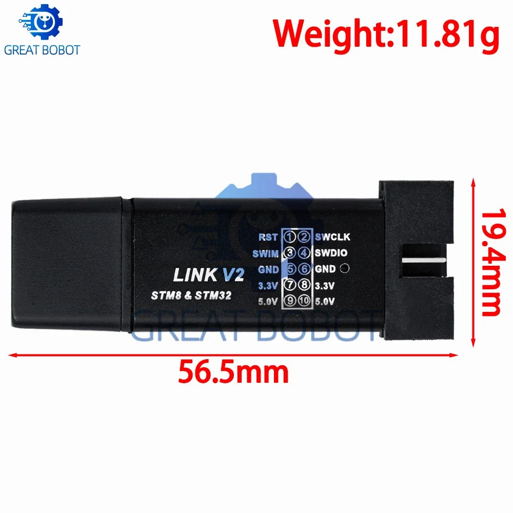 ST-Link V2 Mini STM8 STM32 Programmer with DuPont Cable