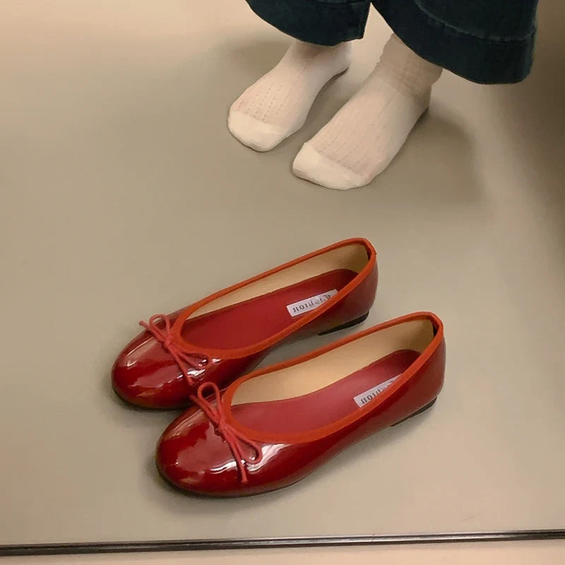 Women's Butterfly-Knot Ballet Flats – Slip-On Soft Sole Shoes
