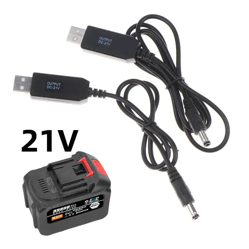 5V to 21V Boost Charging Cable – USB DC Lithium Battery Adapter