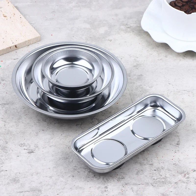 3 4 Magnetic Tool Bowl Stainless Steel Tray Circular Parts Screws