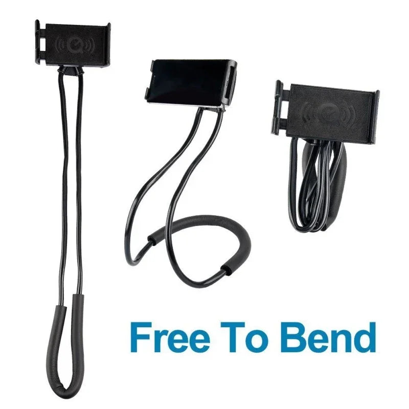 Flexible Hands-free Phone Holder Lazy Necklace Bracket Bed 360