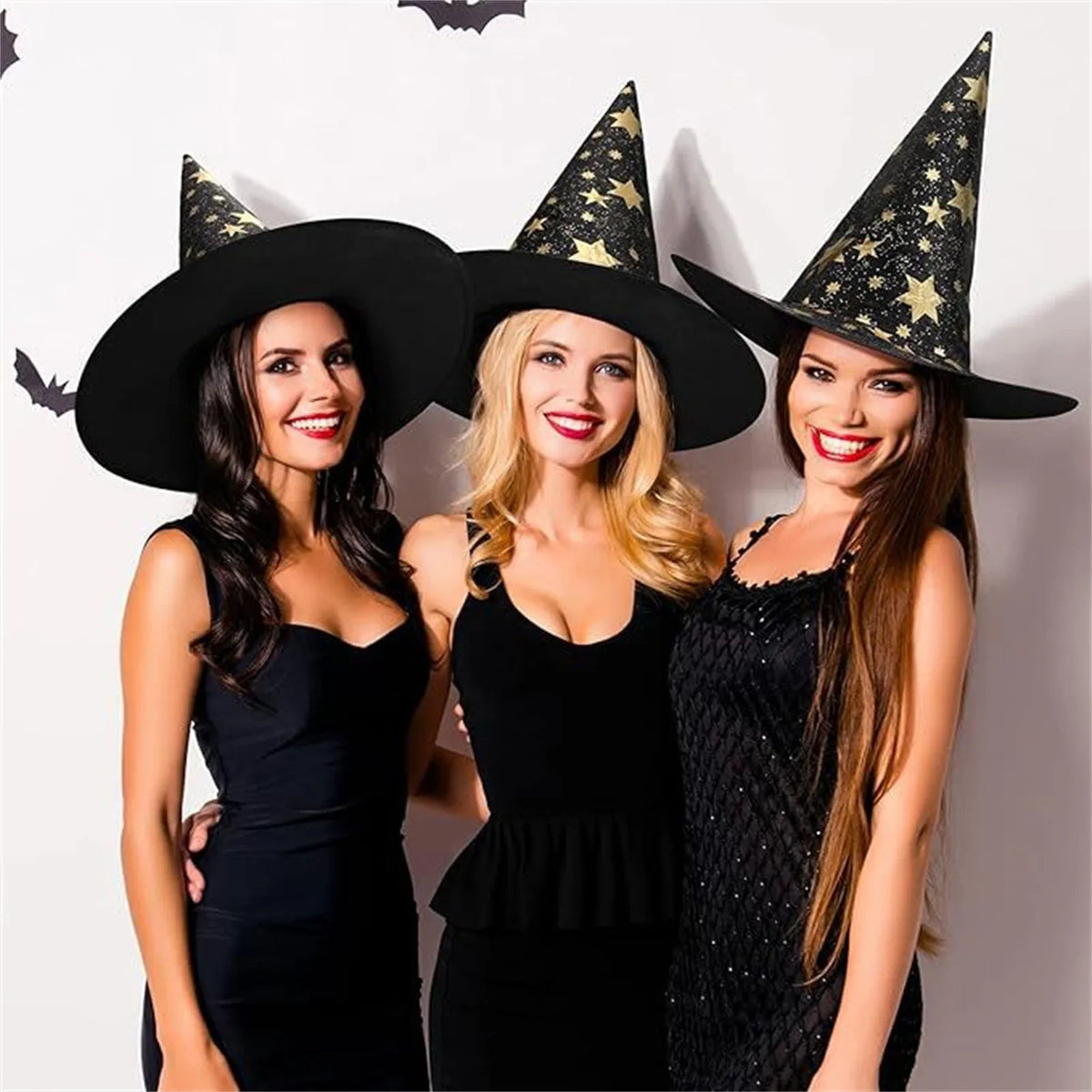 Halloween Witch Wizard Hat – Bronzing Pentagram for Kids & Adults