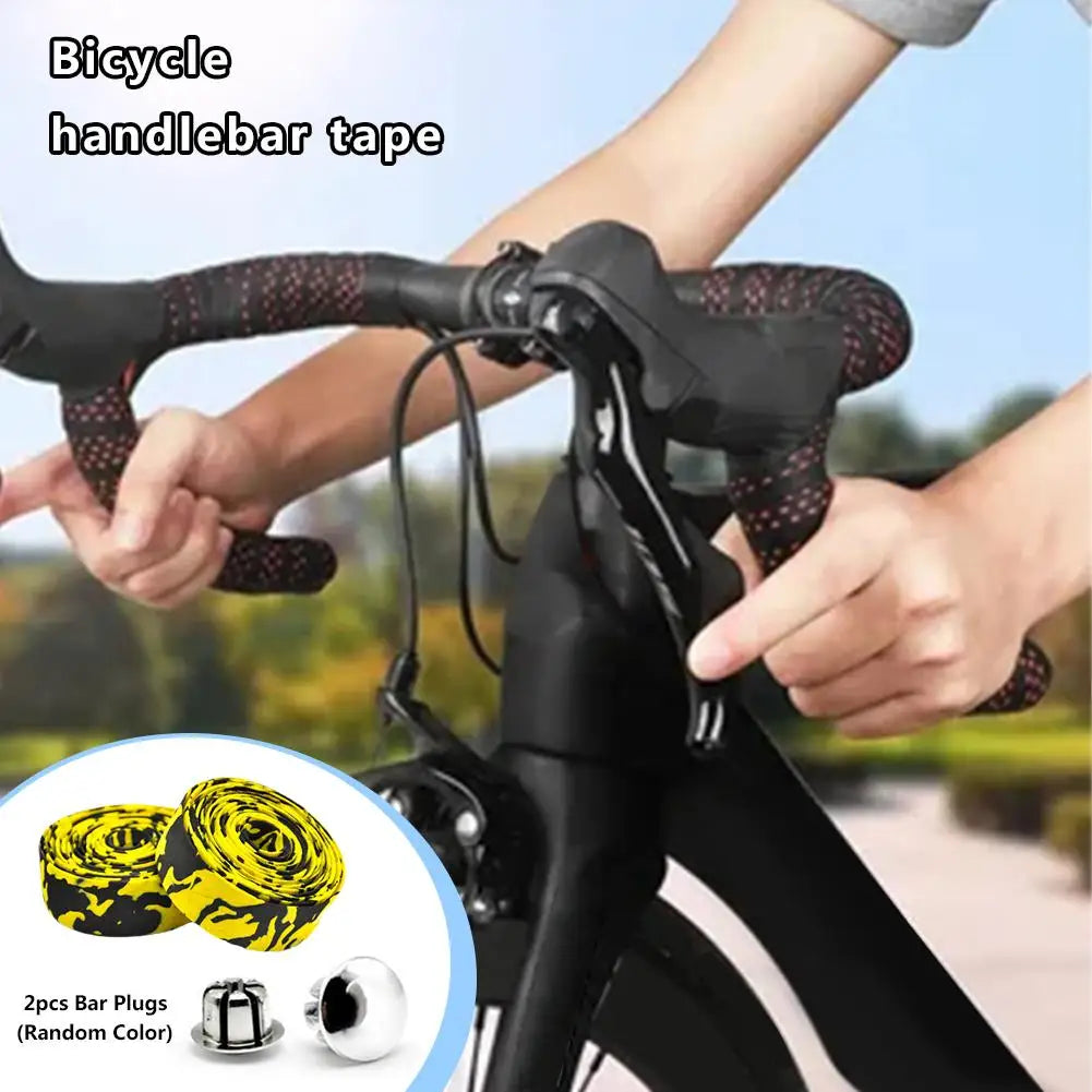 Road Bike Handlebar Tape Camouflage Anti-Slip Cycling Wrap 2pcs