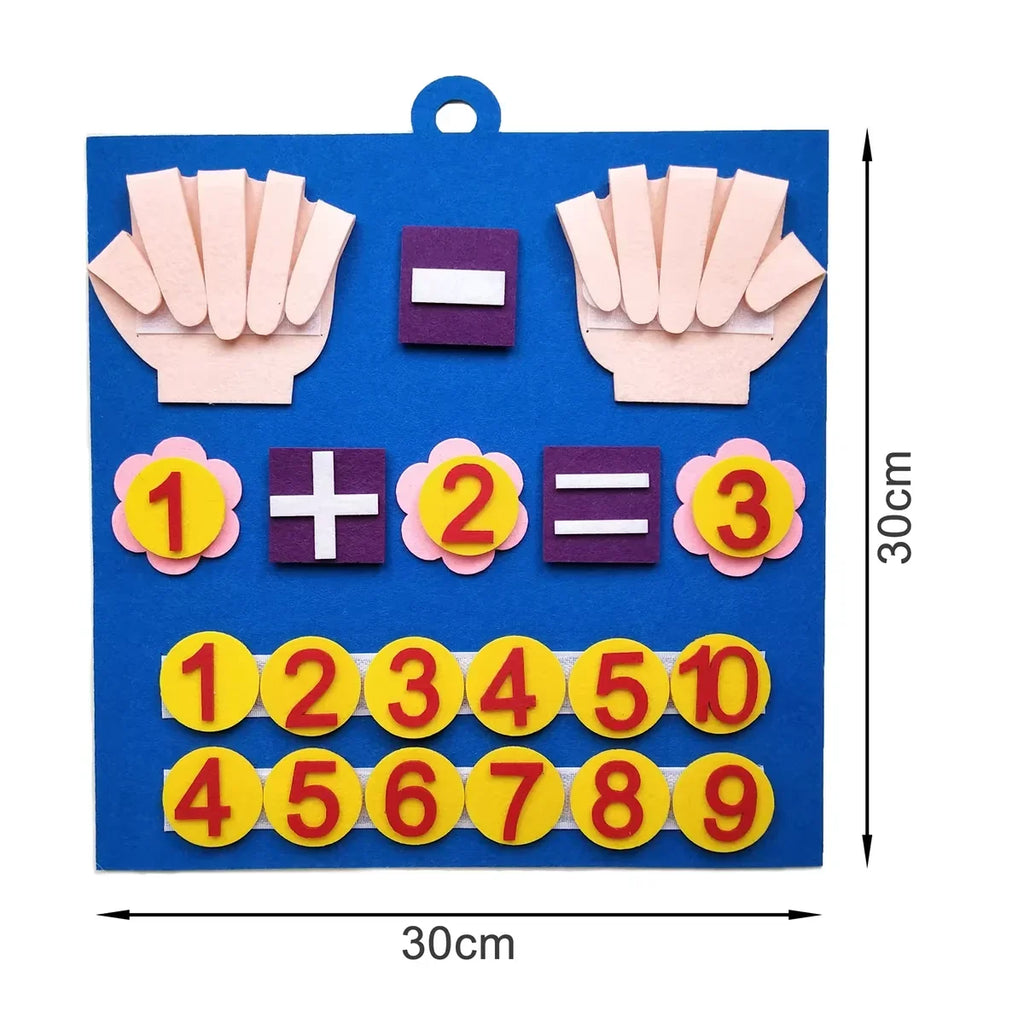 Montessori Felt Finger Numbers Math Toy for Toddlers Ages 3–6