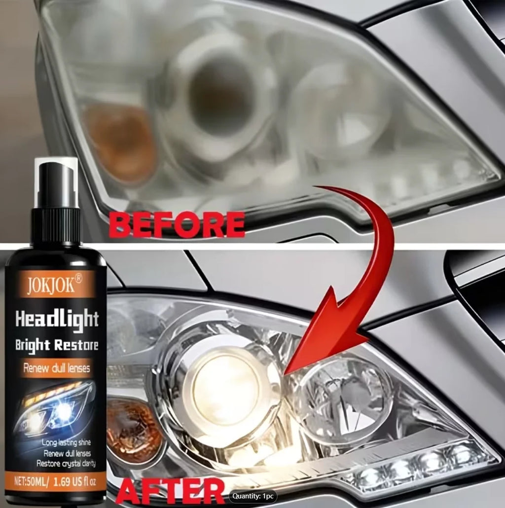 Headlight Restoration Spray – Remove Yellowing & Oxidation