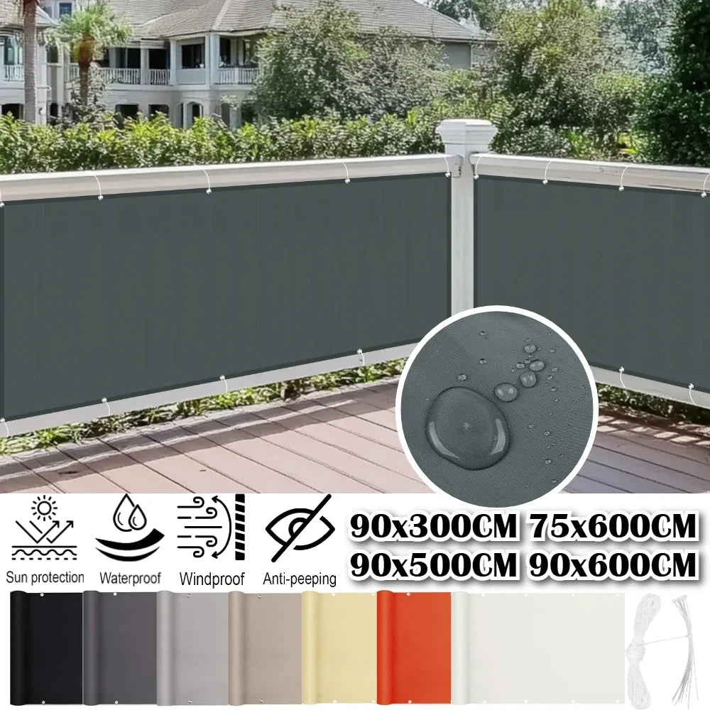 Waterproof Balcony Privacy Screen | UV & Wind Protection