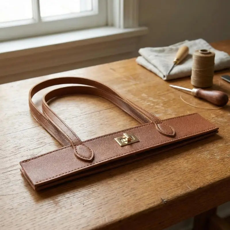 Woven DIY Handbag Double Handles – PU Replacement Bag Straps